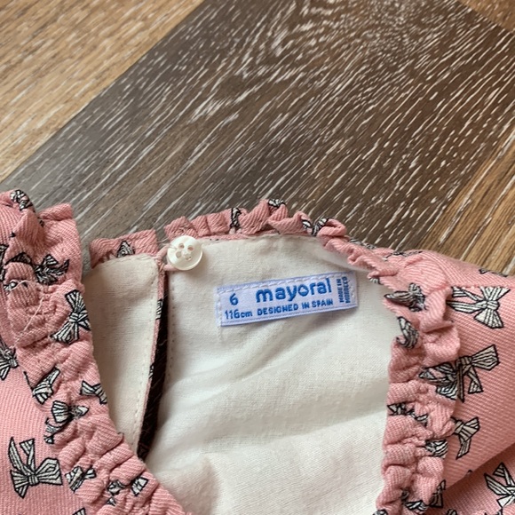 Mayoral girls dress with black bows size 6 - Picture 3 of 4